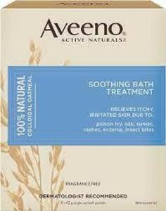 DESCRIPTION: (6) BOXES OF (8) SOOTHING BATH TREATMENT BRAND/MODEL: AVEENO SIZE: 15 OZ RETAIL$: $10.00 EA QTY: 6