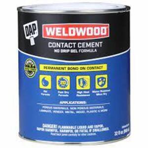 DESCRIPTION: (2) CONTACT CEMENT BRAND/MODEL: WELDWOOD #25312 SIZE: 32 FL OZ RETAIL$: $23.01 EA QTY: 2