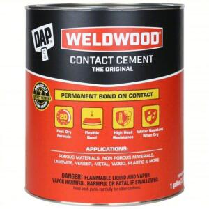 DESCRIPTION: (4) CONTACT CEMENT BRAND/MODEL: WELDWOOD #5E095 INFORMATION: TAN SIZE: 1 GALLON RETAIL$: $51.24 EA QTY: 4