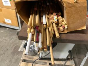 BOX OF WOOD BALUSTERS