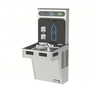 DESCRIPTION: (1) DRINKING FOUNTAIN W/BOTTLE FILLER BRAND/MODEL: 6XUZ1 INFORMATION: ON WALL, REFRIGERATED, FILTERED RETAIL$: $1,628.95 QTY: 1