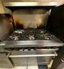 DESCRIPTION: VULCAN SIX BURNER RANGE W/ LOWER CONVECTION OVEN. BRAND / MODEL: VULCAN ADDITIONAL INFORMATION NATURAL GAS LOCATION: KITCHEN QTY: 1