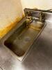 DESCRIPTION: 60" STAINLESS TABLE W/ LEFT HAND SINK AND MOUNTED CAN OPENER SIZE 60" X 30" LOCATION: KITCHEN QTY: 1 - 3