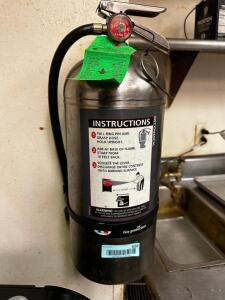 DESCRIPTION: WET CHEMICAL FIRE EXTINGUISHER. LOCATION: KITCHEN QTY: 1