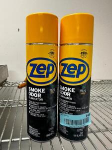 DESCRIPTION: (2) CANS OF ZEP SMOKE ODER. LOCATION: OFFICE THIS LOT IS: ONE MONEY QTY: 1