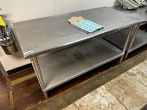 60" X 30" STAINLESS TABLE W/ UNDER SHELF