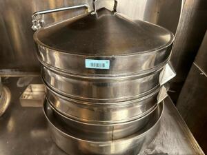 THREE STACK STAINLESS STEAMER W/ LID