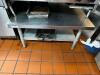 DESCRIPTION: 36" X 30" LOW BOY STAINLESS EQUIPMENT STAND ADDITIONAL INFORMATION NO CONTENTS SIZE 36" X 30" LOCATION: KITCHEN QTY: 1