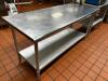 DESCRIPTION: 72" X 30" STAINLESS TABLE. SIZE 72" X 30" LOCATION: KITCHEN QTY: 1