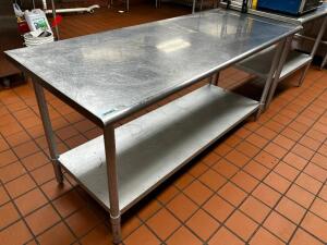 DESCRIPTION: 72" X 30" STAINLESS TABLE. SIZE 72" X 30" LOCATION: KITCHEN QTY: 1