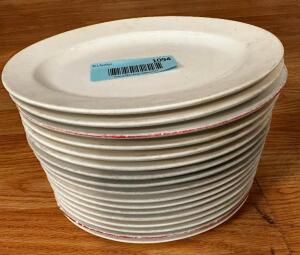 DESCRIPTION: (17) 8" CHINA PLATTERS SIZE 8" LOCATION: MAIN SEATING THIS LOT IS: SOLD BY THE PIECE QTY: 17