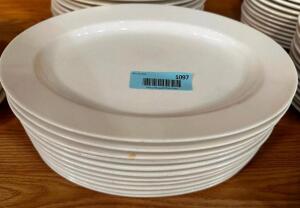 DESCRIPTION: (10) 12" CHINA PLATTERS SIZE 12" LOCATION: MAIN SEATING THIS LOT IS: SOLD BY THE PIECE QTY: 10