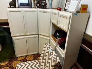 DESCRIPTION: CORNER UNIT HUTCH / OFFICE CABINETS. ADDITIONAL INFORMATION NO CONTENTS LOCATION: OFFICE QTY: 1