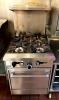 DESCRIPTION: 24" 4-BURNER GAS RANGE WITH OVEN BRAND/MODEL: SUNFIRE LOCATION: KITCHEN QTY: 1