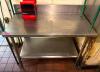 DESCRIPTION: 48" STAINLESS STEEL TABLE WITH WELDED STAINLESS UNDERSHELF SIZE: 48"X24"X30" LOCATION: KITCHEN QTY: 1