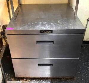 DESCRIPTION: 32" 2-DRAWER UNDERCOUNTER REFRIGERATOR BRAND/MODEL: DELFIELD SIZE: 35"X31.5" LOCATION: KITCHEN QTY: 1