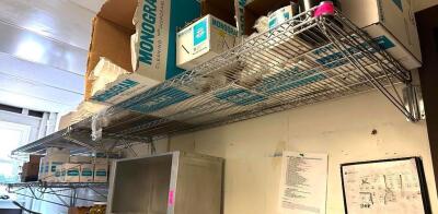 DESCRIPTION: (2) 72" AND (1) 48" WIRE WALL MOUNT SHELVES LOCATION: SIDE KITCHEN QTY: 3