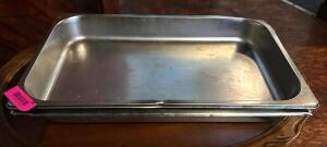 DESCRIPTION: (2) FULL SIZE STAINLESS INSERTS SIZE: 2.5" DEEP LOCATION: MAIN DINING QTY: 2