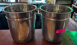 DESCRIPTION: (3) STAINLESS CHAMPAGNE BUCKETS LOCATION: BAR QTY: 2