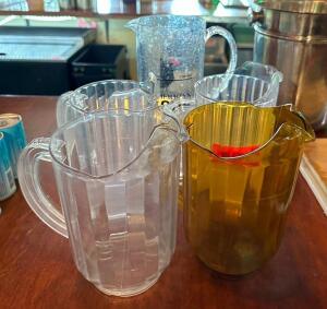 DESCRIPTION: (5) PLASTIC PITCHERS LOCATION: BAR QTY: 5