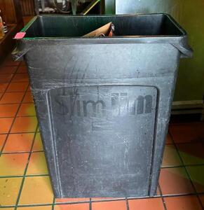 DESCRIPTION: (2) SLIM JIM TRASH BINS LOCATION: BAR QTY: 2