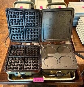 DESCRIPTION: (2) WAFFLE MAKERS BRAND/MODEL: CUSISINART LOCATION: MAIN DINING QTY: 2