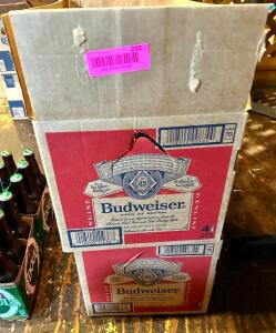 DESCRIPTION: (1) FULL CASE & (1) PARTIAL CASE OF BUDWEISER INFORMATION: 46 TOTAL BOTTLES LOCATION: MAIN DINING QTY: 1