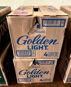 DESCRIPTION: (2) FULL CASES OF GOLDEN LIGHT INFORMATION: 48 TOTAL BOTTLES LOCATION: MAIN DINING QTY: 2