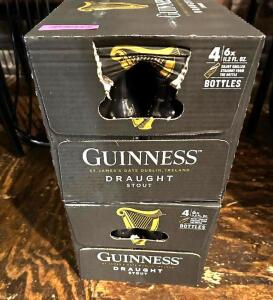 DESCRIPTION: (2) FULL CASES OF GUINNESS INFORMATION: 48 TOTAL BOTTLES LOCATION: MAIN DINING QTY: 2