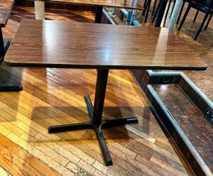 DESCRIPTION: RECTANGULAR DINING TABLE SIZE: 42" X 24" LOCATION: MAIN DINING QTY: 1