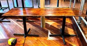 DESCRIPTION: 6 FOOT DINING TABLE SIZE: 72" X 24" LOCATION: MAIN DINING QTY: 1