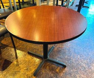 DESCRIPTION: ROUND DINING TABLE SIZE: 36" LOCATION: MAIN DINING QTY: 1