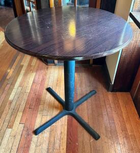 DESCRIPTION: BAR HEIGHT ROUND TABLE SIZE: 35.5" LOCATION: BAR QTY: 1