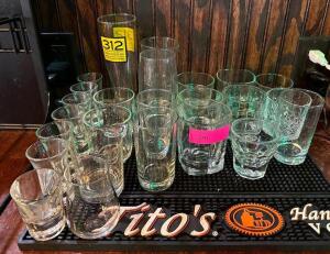 DESCRIPTION: ASSORTED GLASSWARE AS SHOWN LOCATION: BAR QTY: 1