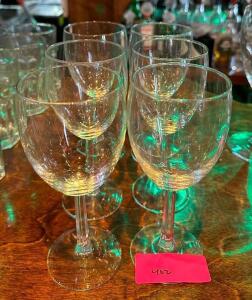 DESCRIPTION: (6) STEMMED WINE GLASSES LOCATION: BAR QTY: 6