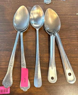 DESCRIPTION: (5) SERVING SPOONS LOCATION: MAIN DINING QTY: 5