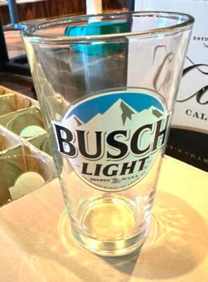 DESCRIPTION: (24) BUSCH LIGHT GLASSES INFORMATION: NEW IN BOX LOCATION: MAIN DINING QTY: 1