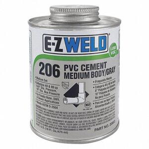 DESCRIPTION (4) SOLVENT CEMENT BRAND/MODEL EZ WELD #5E529 ADDITIONAL INFORMATION RETAILS FOR $8.00 EA SIZE 16 OZ THIS LOT IS SOLD BY THE PIECE QTY 4