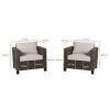 DESCRIPTION: (2) CLUB CHAIR BRAND/MODEL: BETTER HOMES AND GARDENS #BROOKBURY INFORMATION: BEIGE SIZE: TWO RETAIL$: $522.99 EA QTY: 2