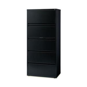 DESCRIPTION: (1) FILING CABINET, LATERAL FILE BRAND/MODEL: HON INFORMATION: BLACK, MUST COME INSPECT FOR COSMETIC DAMAGE SIZE: 36" W RETAIL$: $1137.00