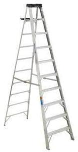 DESCRIPTION: (1) STEPLADDER, A FRAME BRAND/MODEL: WERNER #4W172 INFORMATION: ALUMINUM SIZE: 10 FT LADDER HT, 9 STEPS, 300 LB, 66 IN BASE SPREAD, 30 IN