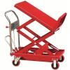 DESCRIPTION: (1) RAISE AND TILT MANUAL MOBILE SCISSOR LIFT TABLE BRAND/MODEL: DAYTON #33W289 INFORMATION: RED, IMAGES ARE FOR ILLUSTRATION PURPOSES ON