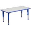 DESCRIPTION: (1) ADJUSTABLE ACTIVITY TABLE BRAND/MODEL: ADVANTAGE #YU-YCY-060-BLUE-GG INFORMATION: BLUE SIZE: 23X47 RETAIL$: $252.00 QTY: 1