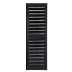 DESCRIPTION: (2) SETS OF (2) PREMIER LOUVERED EXTERIOR SHUTTERS BRAND/MODEL: PERFECT SHUTTERS INFORMATION: BLACK SIZE: 15" X 51" RETAIL$: $42.24 EA QT