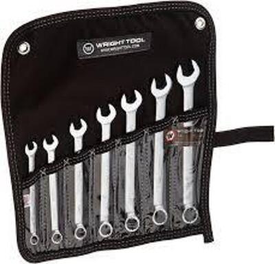 DESCRIPTION: (1) SET OF WRENCHES BRAND/MODEL: WRIGHT TOOLS INFORMATION: BLACK CASE SIZE: 7 PIECE, 12 POINT RETAIL$: $99.11 EA QTY: 1