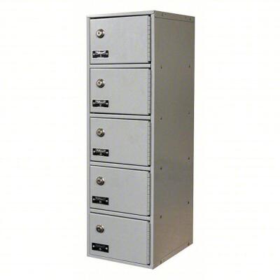 DESCRIPTION: (1) CELL PHONE LOCKER BRAND/MODEL: HALLOWELL #30LW05 INFORMATION: GRAY SIZE: 9 IN X 12 IN X 30 1/2 IN, 5 TIERS, 1 UNITS WIDE, 5 LOCKERS,