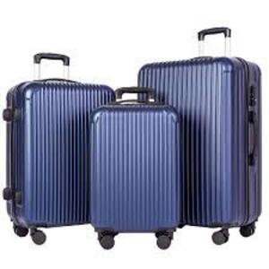 DESCRIPTION: (1) 3PC LUGGAGE SET BRAND/MODEL: SKONYON INFORMATION: BLUE SIZE: 20 Inch: 13.8*9.8*21.9 inches /24 Inch : 16.5*11*25.6 inches /28 Inch :