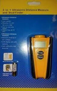 DESCRIPTION: (2) DISTANCE MEASURE AND STUD FINDER BRAND/MODEL: ULTRASONIC #72-13010 INFORMATION: YELLOW RETAIL$: $13.99 EA QTY: 2