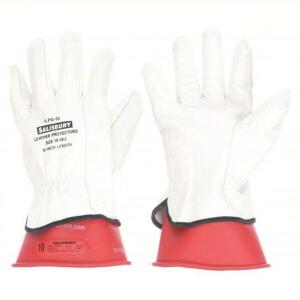 DESCRIPTION: (1) LINEMAN GLOVE KIT BRAND/MODEL: SALISBURY BY HONEYWELL #44G18 INFORMATION: RED AND WHITE SIZE: 14" LONG SIZE 10 RETAIL$: $220.09 EA QT