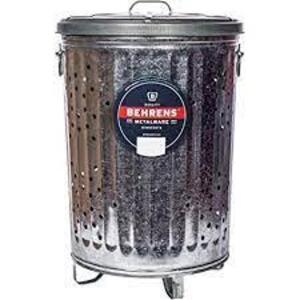 DESCRIPTION: (1) TRASH CAN / UTILITY CAN BRAND/MODEL: BEHRENS METALWARE #1270K INFORMATION: GALVANIZED SIZE: 31 GALLON RETAIL$: $50.34 EA QTY: 1